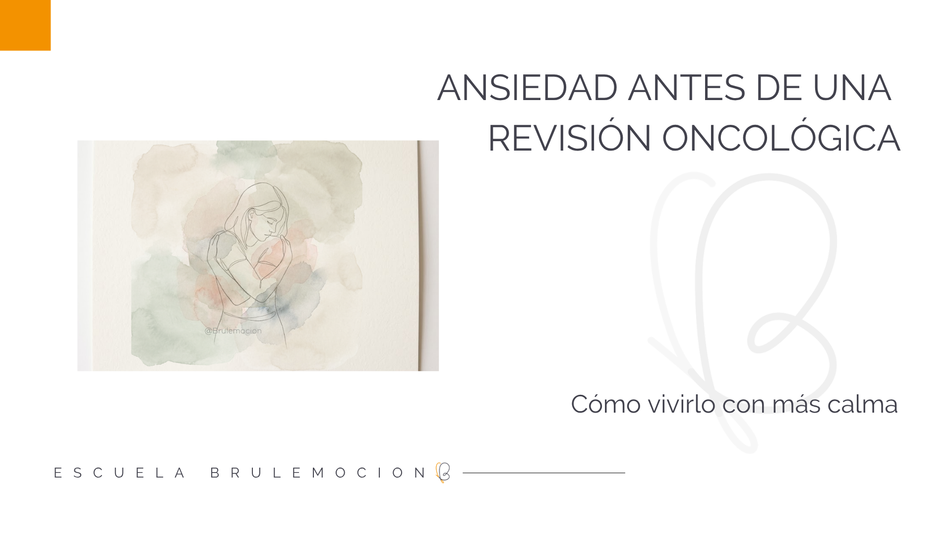 mujer abrazando la calma ante una revisión oncológica