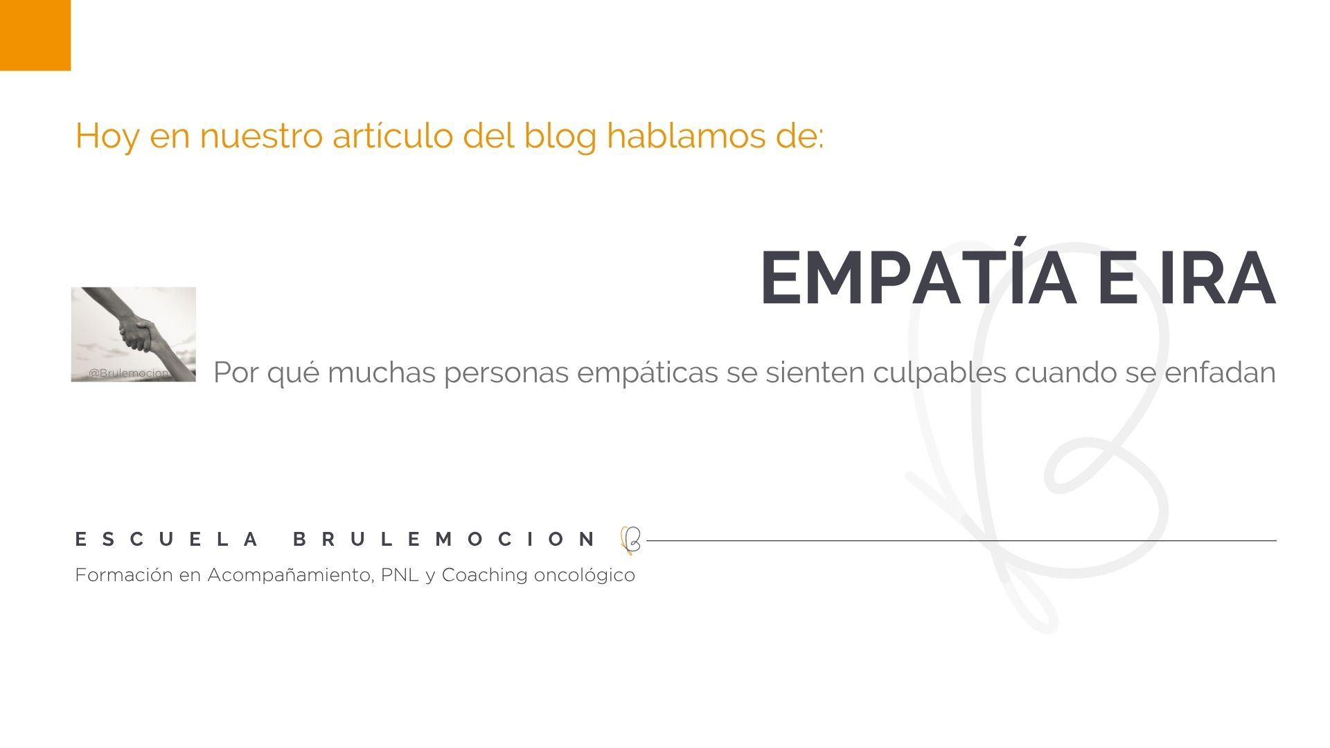 dos manos unidas para ayudar a gestionar las emociones